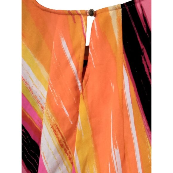 Ashley Stewart Plus Size 22/24 Multicolor Layered Ruffle Sleeveless Top - Picture 8 of 9